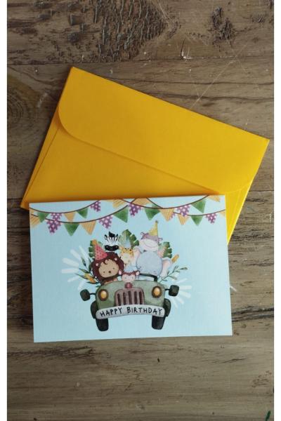 Happy Birthday Jungle Ride Card